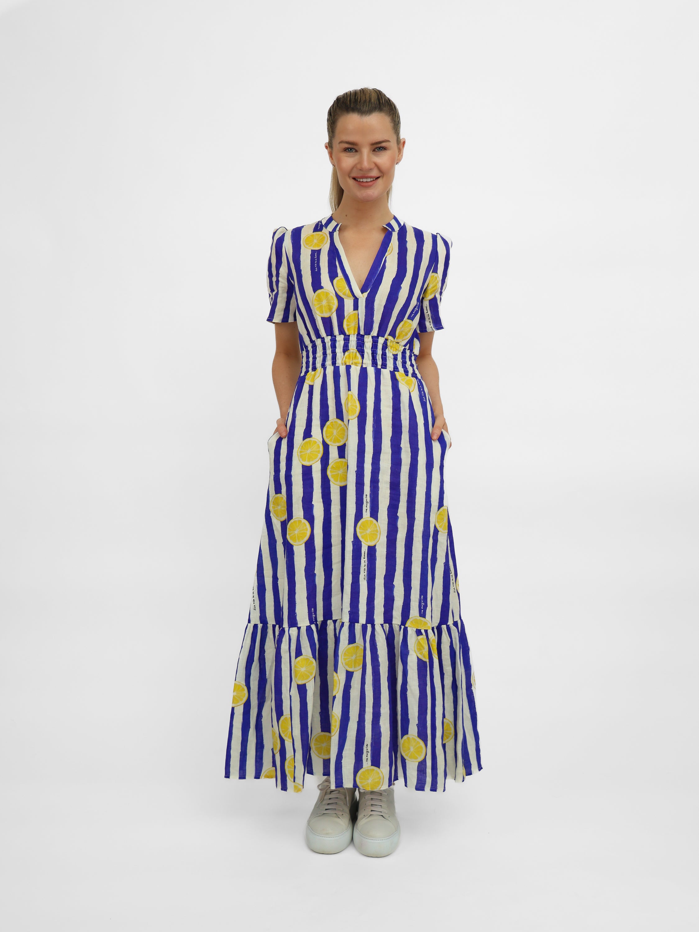 Vilagallo Dress Leila Striped Linen Dress