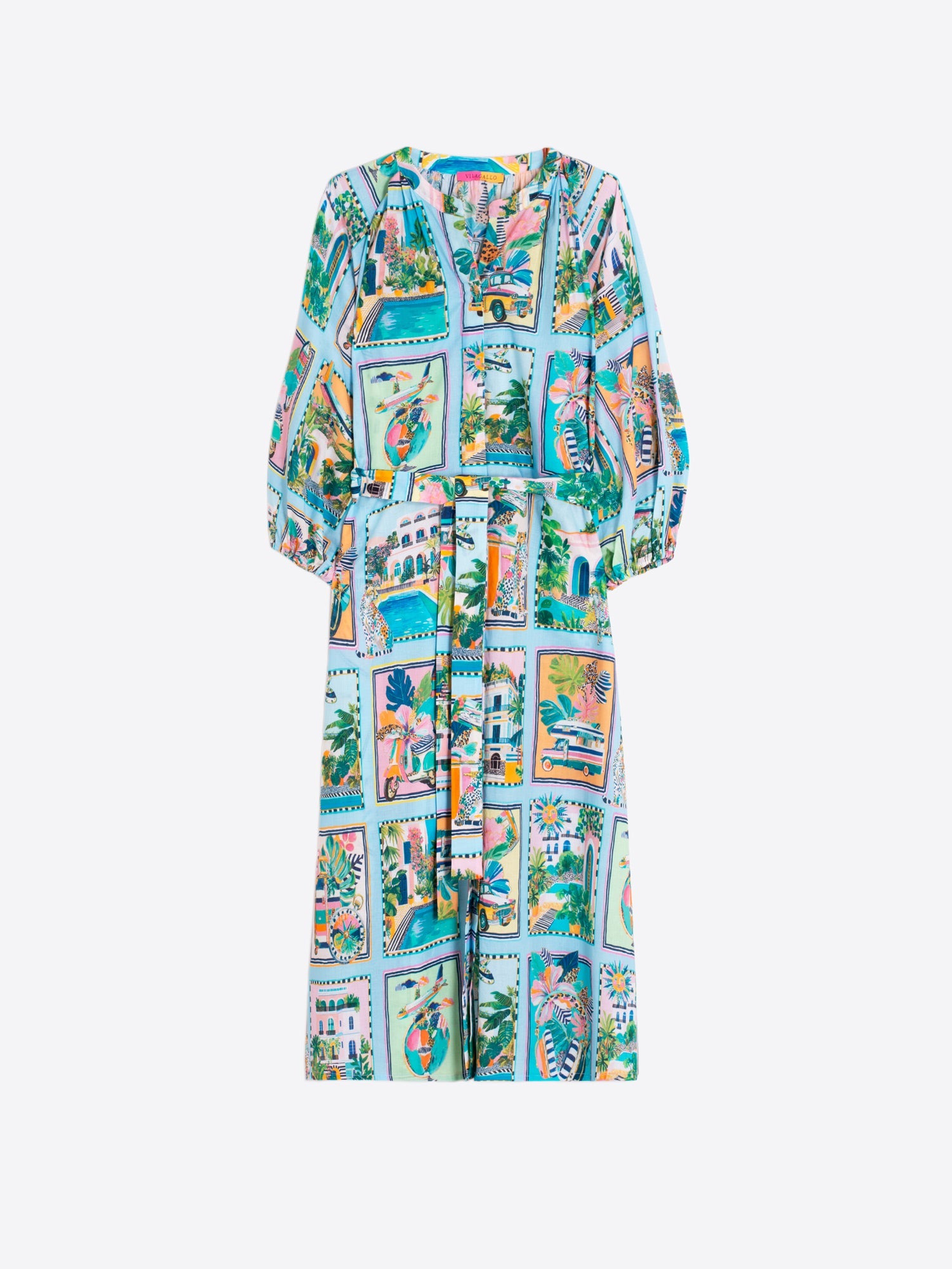 Vilagallo Dress Sole Voile Print Dress