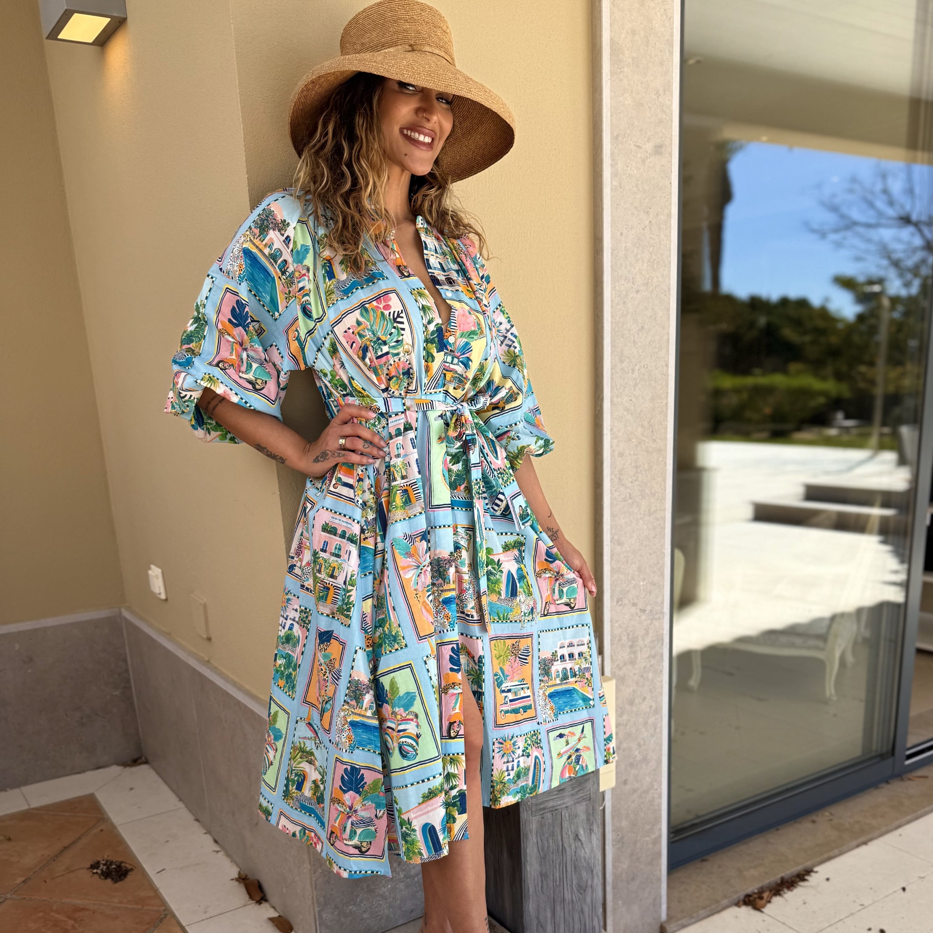Vilagallo Dress Sole Voile Print Dress