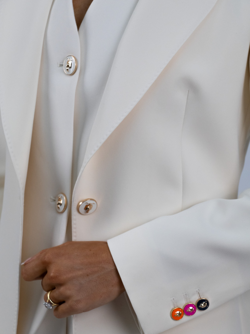 Vilagallo Jacket Cream Blazer Jacket From Vilagallo