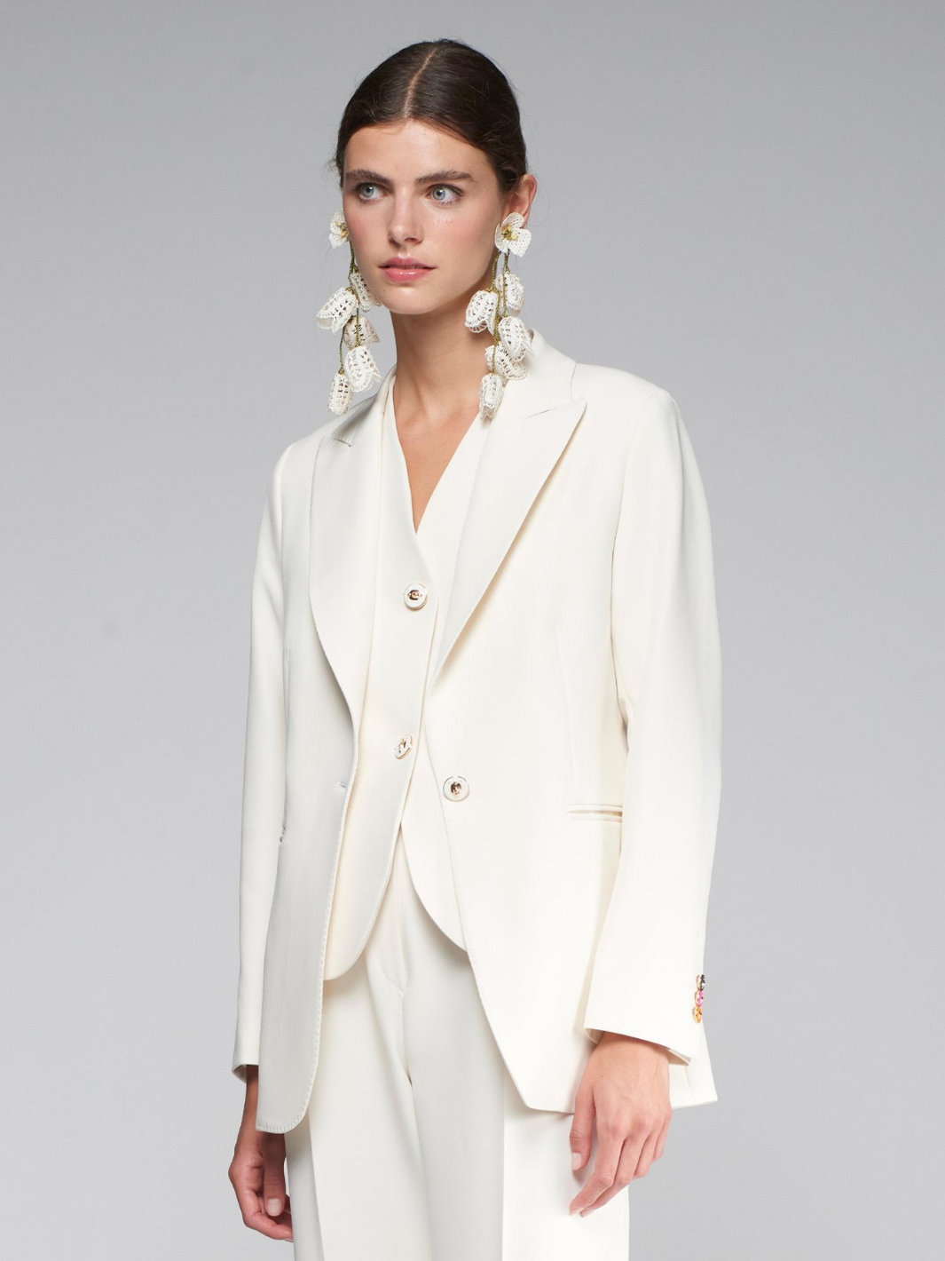 Vilagallo Jacket Cream Blazer Jacket From Vilagallo
