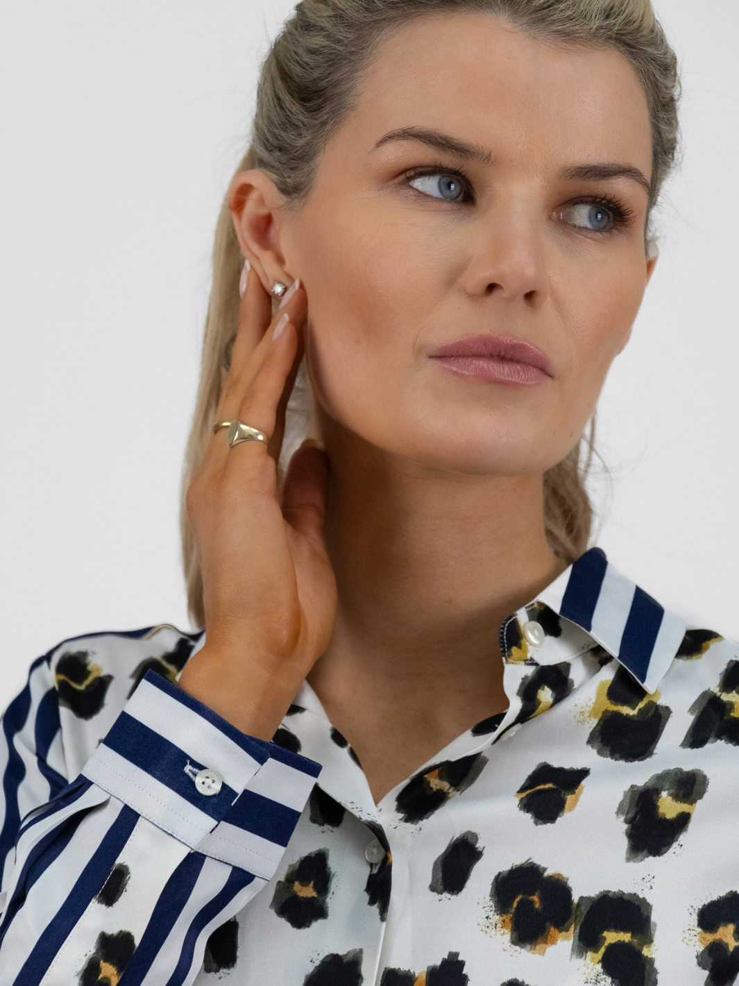 Vilagallo Shirt Leopard Multi Print Shirt From Vilagallo