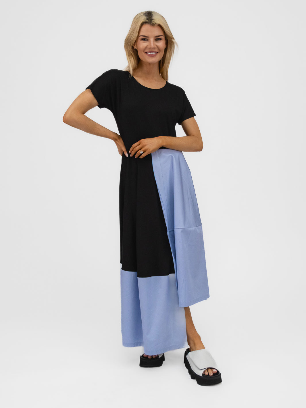 Xenia Design Dress FERT Dress In Black With Baby Blue From Xenia Design