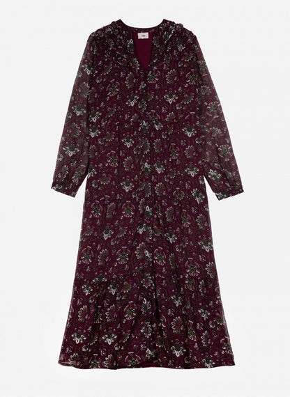 Ange Dress Ange Aliza Midi Dress in Mulberry Forest Print
