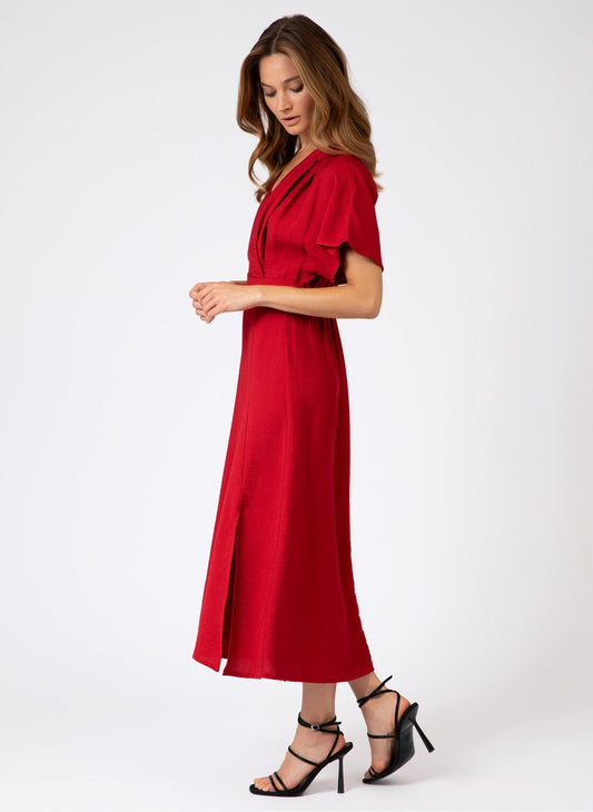 Ange Dress Ange Melissa Wrap Dress in Crimson Red