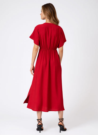 Ange Dress Ange Melissa Wrap Dress in Crimson Red