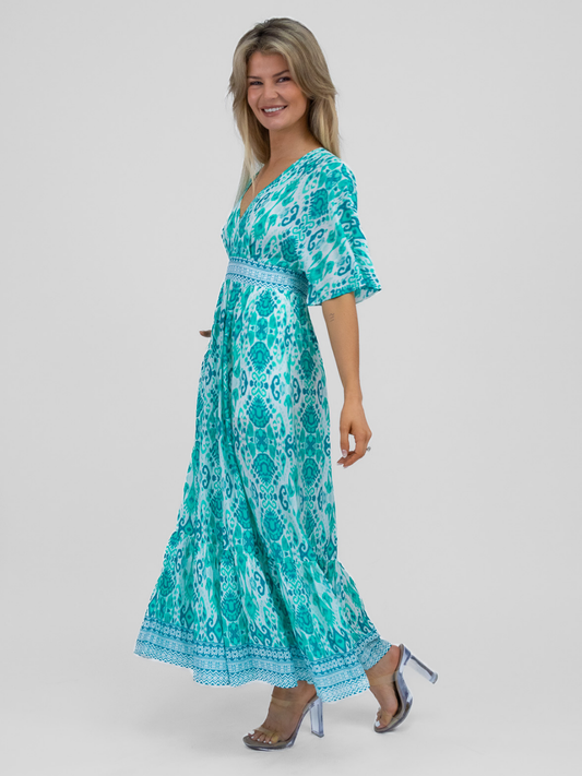 Aspiga Dress Lena Ecovera Maxi Dress In Sea Green From Aspiga