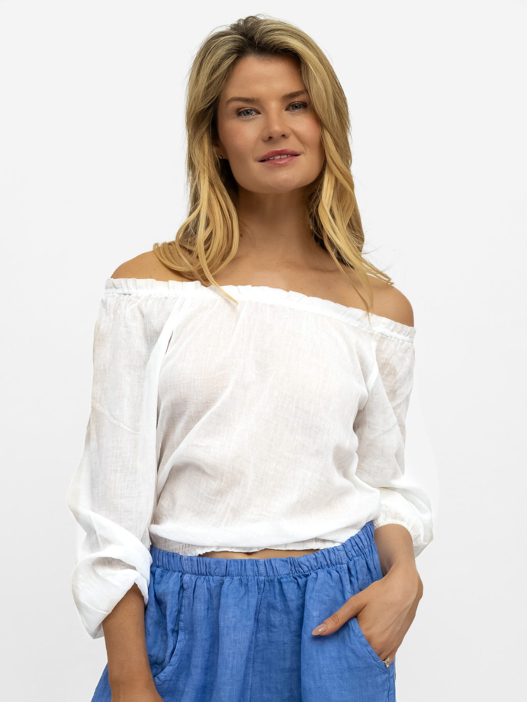 Aspiga Top Ilana Long Sleeve Frill Gauze Top From Aspiga