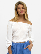 Aspiga Top Ilana Long Sleeve Frill Gauze Top From Aspiga