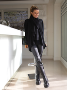 Cashmere By Kate Knitwear One Size Cashmere By Kate Travel Wrap In Black
