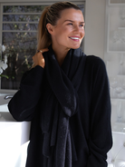 Cashmere By Kate Knitwear One Size Cashmere By Kate Travel Wrap In Black