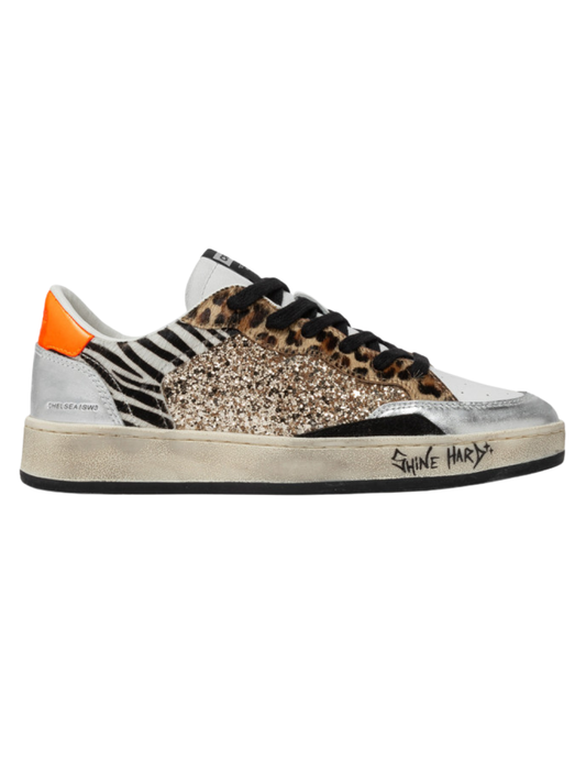 Crime London Footwear Chelsea Jungle Fever Crime Sneaker runner runners spring summer winter autumn diffusion by Kate orange print laces black