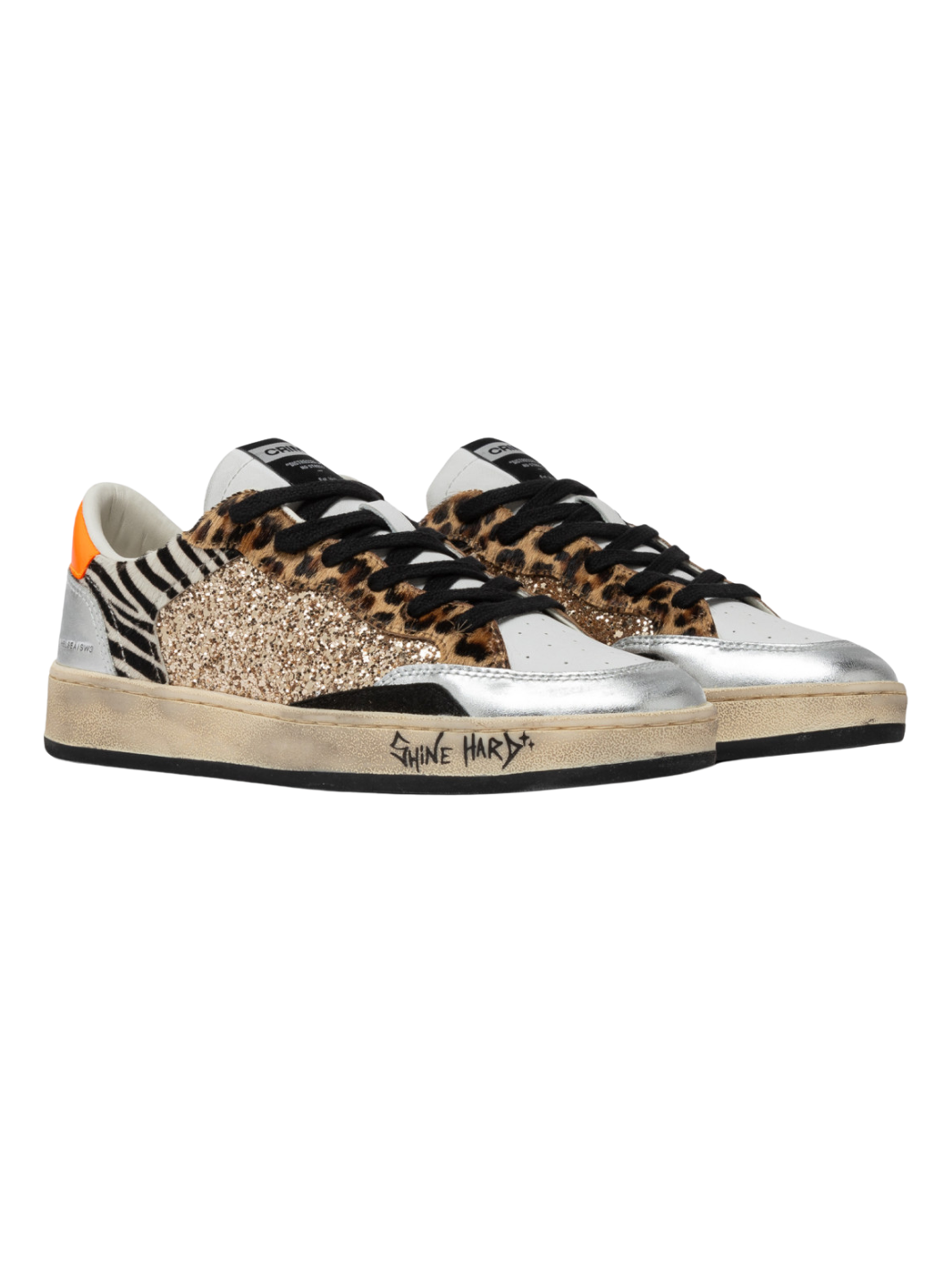 Crime London Footwear Chelsea Jungle Fever Crime Sneaker runner runners spring summer winter autumn diffusion by Kate orange print laces black