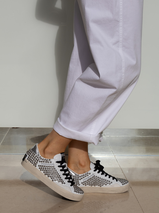 Crime London Footwear Studded Distressed Camden Punk Crime Sneakers