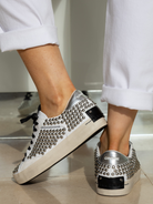 Crime London Footwear Studded Distressed Camden Punk Crime Sneakers