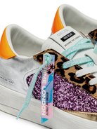 Crime london Sneakers Neon Orange And Turquoise Deluxe Sneakers In White From Crime London