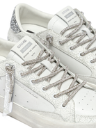 Crime london Sneakers White And Silver Delux Heel Sneaker From Crime London