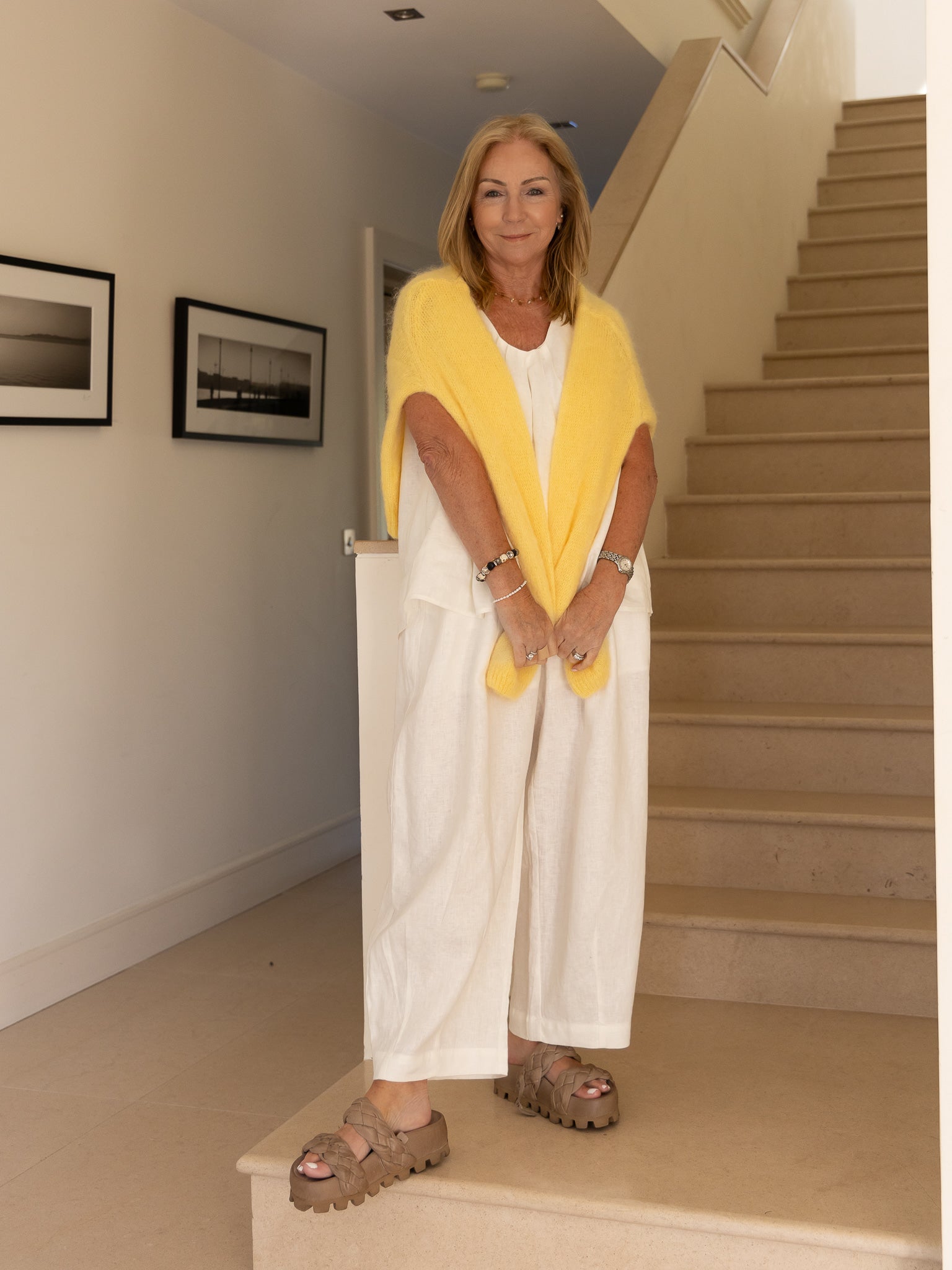 Diffusion by Kate Cardigan One Size Sophie Mohair Cardigan in Buttercup Yellow