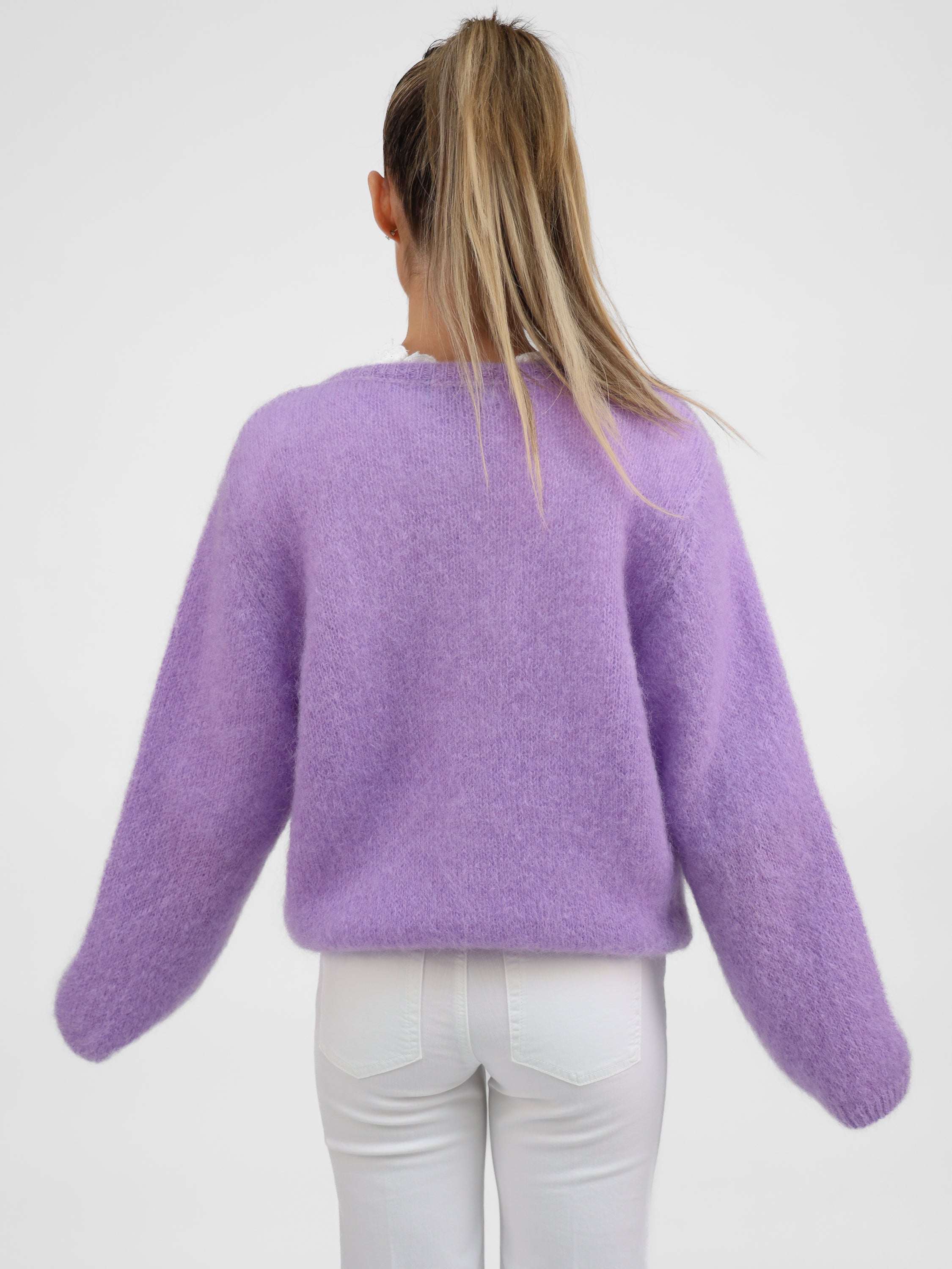 Sophie Mohair Cardigan in Lilac – DIFFUSION