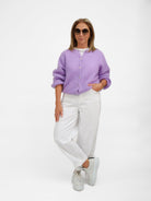 Diffusion by Kate Cardigan One Size Sophie Mohair Cardigan in Lilac