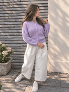 Diffusion by Kate Cardigan One Size Sophie Mohair Cardigan in Lilac