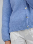 Diffusion by Kate Cardigan One Size Sophie Mohair Cardigan in Sky Blue