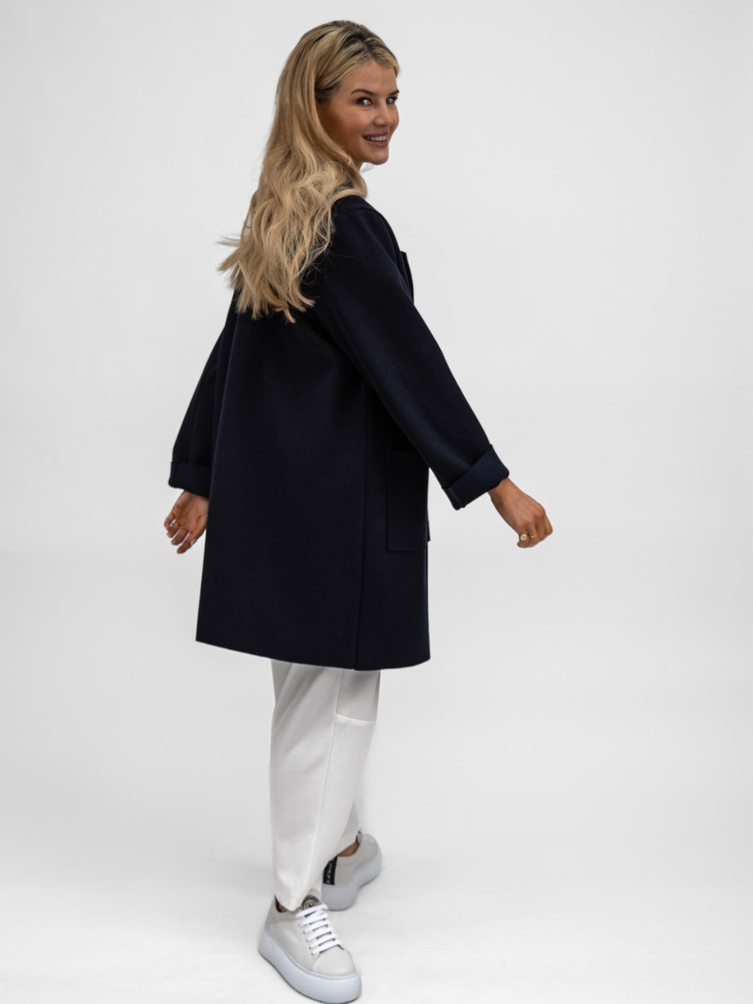 Diffusion By Kate Coat Car Coat In Navy From Diffusion By Kate