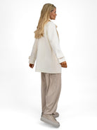 Diffusion By Kate Coat Double Breasted Scuba Jacket in Soft Cream From Diffusion By Kate