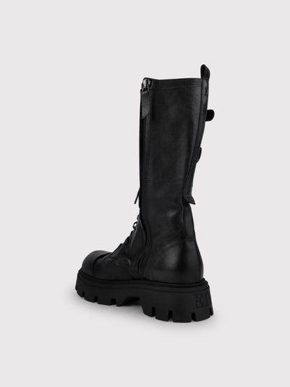 Diffusion By Kate Footwear Biker Boot Oporto In Black