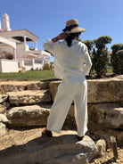 Diffusion by Kate Frankie Pure Linen Pants in White