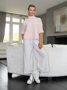 Diffusion by Kate Knitwear Josep Mid-Length Sweater in Baby Pink