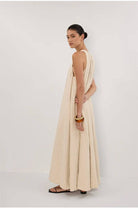 Diffusion by Kate One Size Linen Dress in Apricot