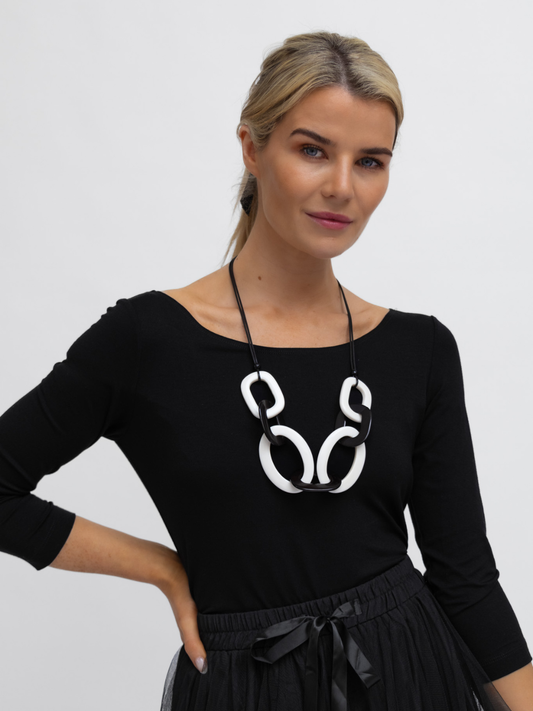 Diffusion By Kate Necklace One Size Black & White Circle Necklace