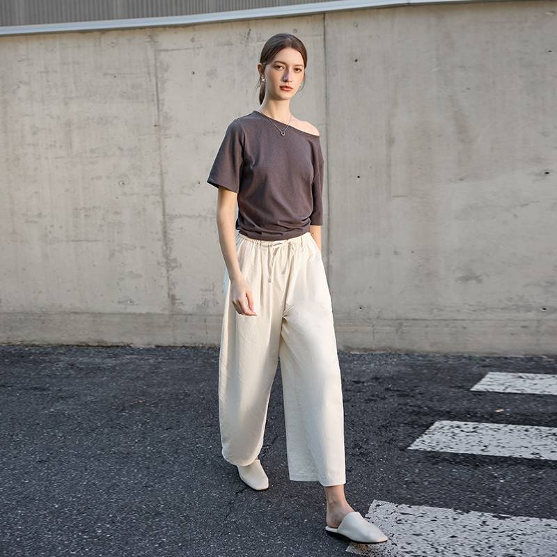 Diffusion by Kate Pants Tokyo Cotton Pants in Apricot