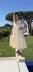 Diffusion by Kate One Size Robin Linen Mix Dress in Vanilla