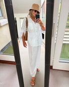 Diffusion by Kate Shirt One Size Becca Pure Linen Shirt In White