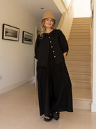 Diffusion by Kate Shirt One Size Chloe Linen Shirt In Black