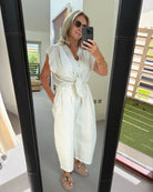 Diffusion by Kate Shirts One Size Mia Cotton Shirt in Sand