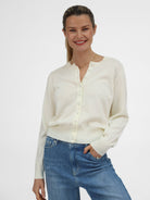 Diffusion by Kate Sweater One Size Ashley Cardigan in Cream