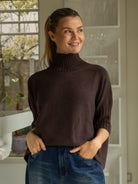 Diffusion by Kate Sweater One Size Josep Classic Sweater in Chocolate