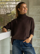 Diffusion by Kate Sweater One Size Josep Classic Sweater in Chocolate