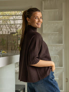 Diffusion by Kate Sweater One Size Josep Classic Sweater in Chocolate