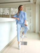 Diffusion by Kate Sweater One Size Josep Classic Sweater In Sky Blue