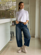 Diffusion by Kate Sweater One Size Josep Classic Sweater in Winter White