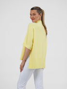 Diffusion by Kate Sweater One Size Josep Dip Back Sweater In Lemon