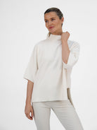 Diffusion by Kate Sweater One Size Josep Dip Back Sweater in Soft Cream