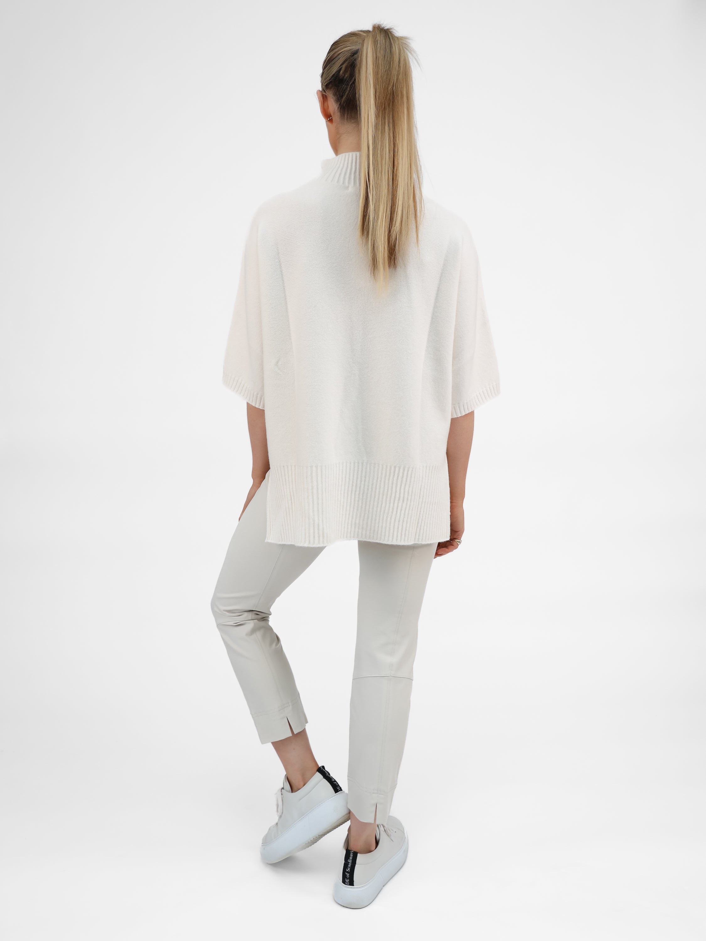 Diffusion by Kate Sweater One Size Josep Dip Back Sweater in Soft Cream