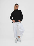 Diffusion by Kate Sweater One Size Josep Long Sleeve Sweater in Black