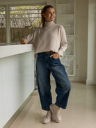 Diffusion by Kate Sweater One Size Josep Long Sleeve Sweater in Sand