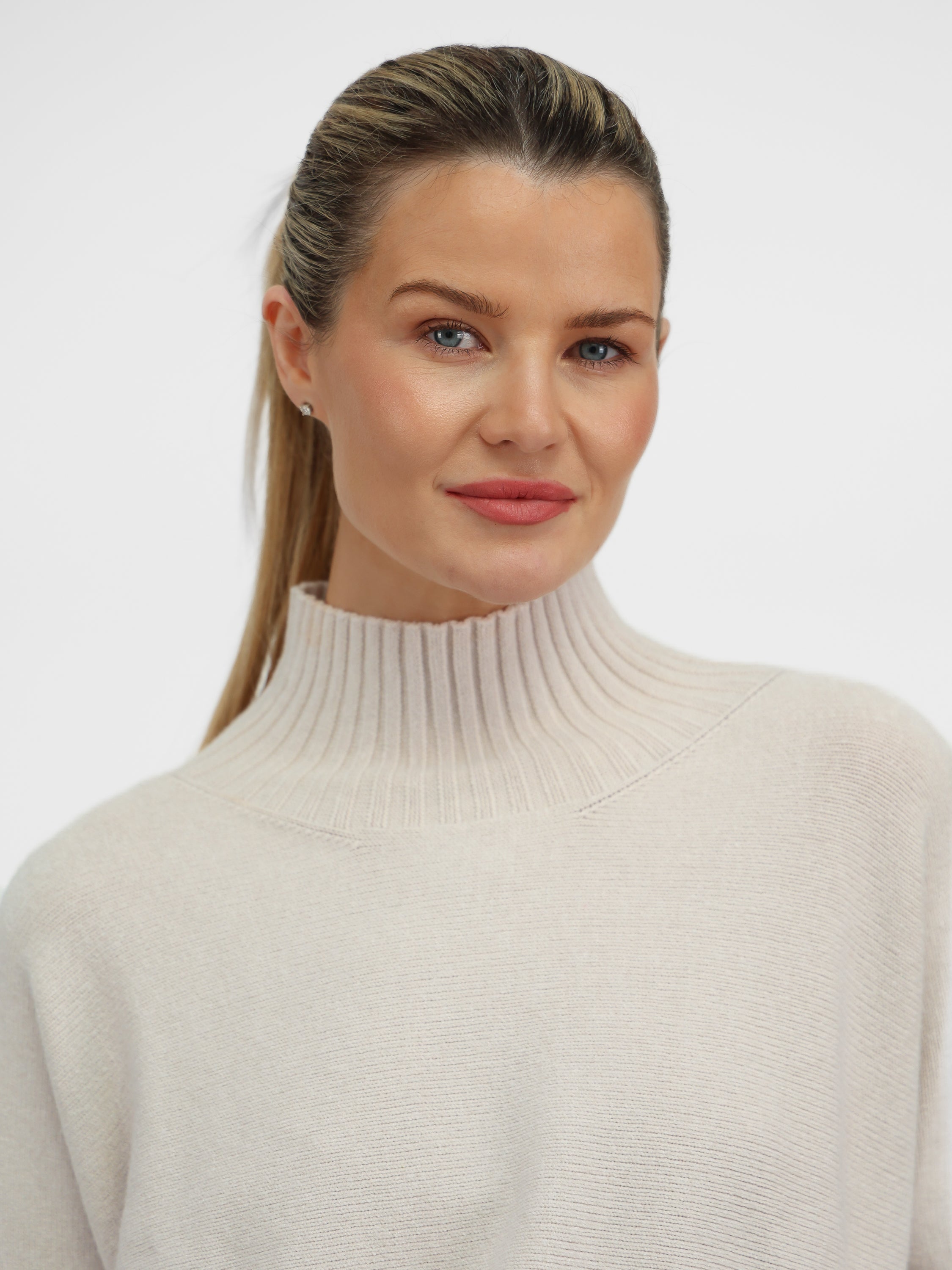 Diffusion by Kate Sweater One Size Josep Long Sleeve Sweater in Sand
